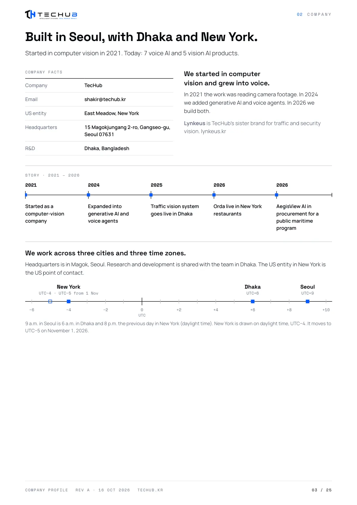 Company profile, page 3