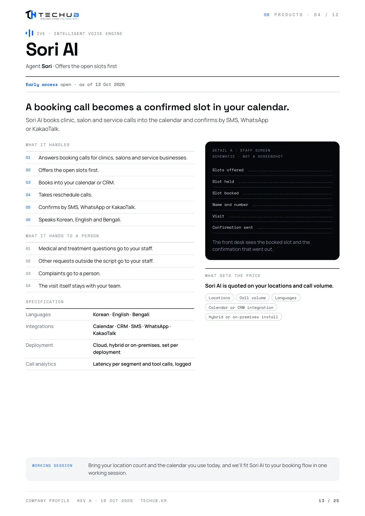 Company profile, page 13