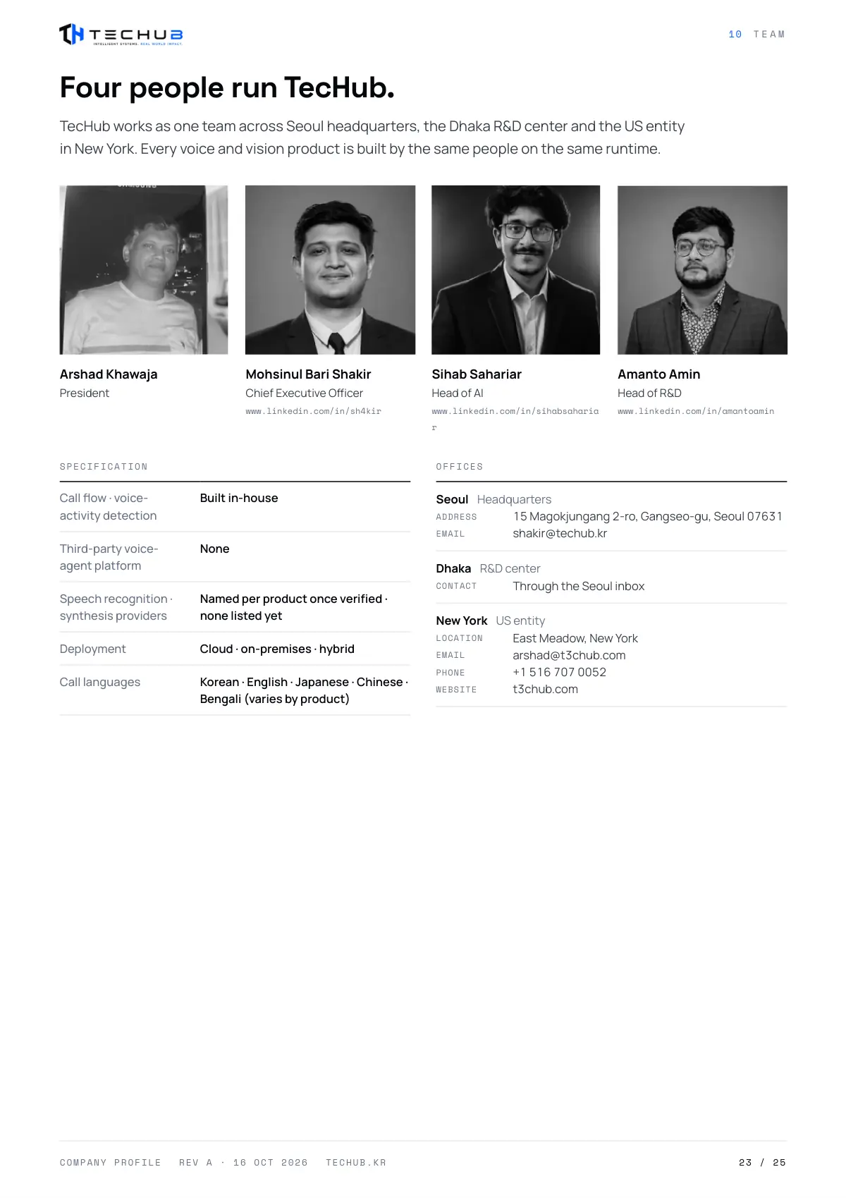 Company profile, page 23